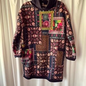 Yu Guo Guo New Fashion Women's Multicolor Quilted Cotton Turtleneck Top 16